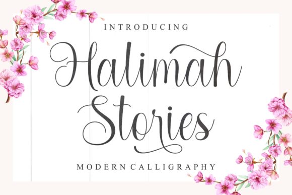 Halimah Stories: A Elegant Script Font