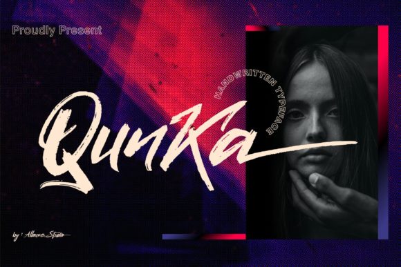 Qunka: A Brushed Script for Bold Branding
