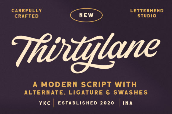 Thirtylane: A Bold Handwritten Font